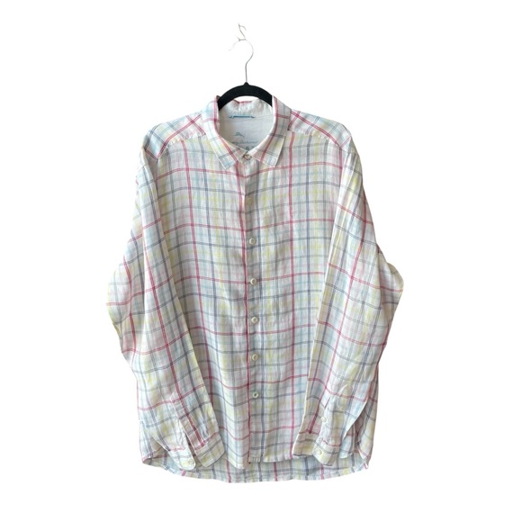Tommy Bahama Other - Tommy‎ Bahama 100% Linen Plaid Shirt